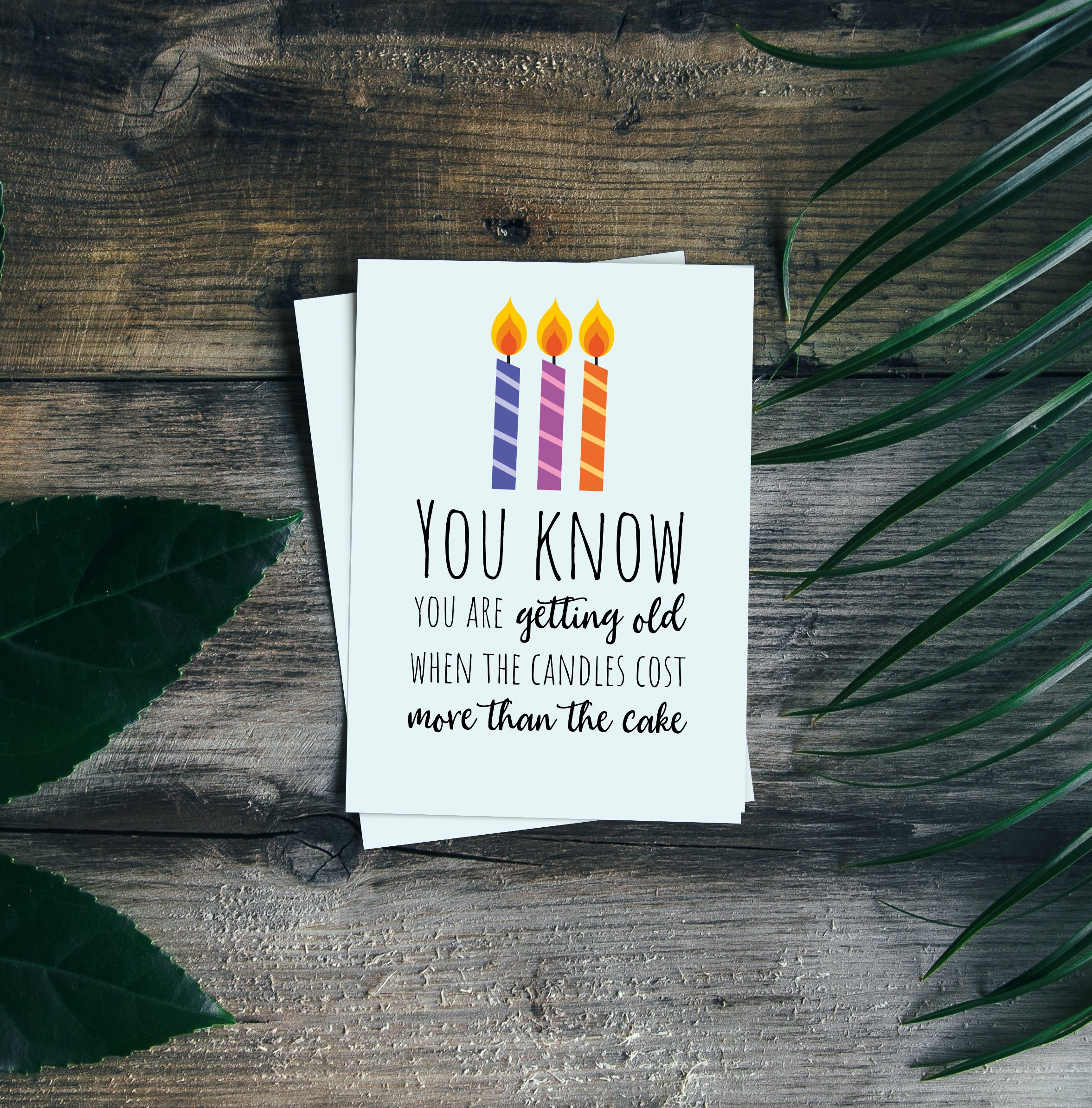 You Know You Are Getting Old When Birthday A6 Greetings Card