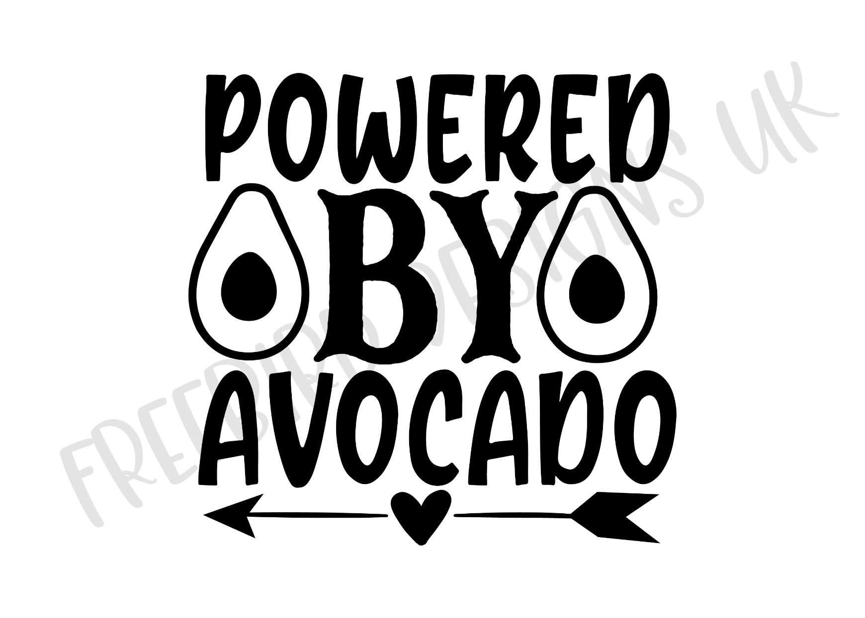 Powered By Avocado Vinyl Decal Sticker