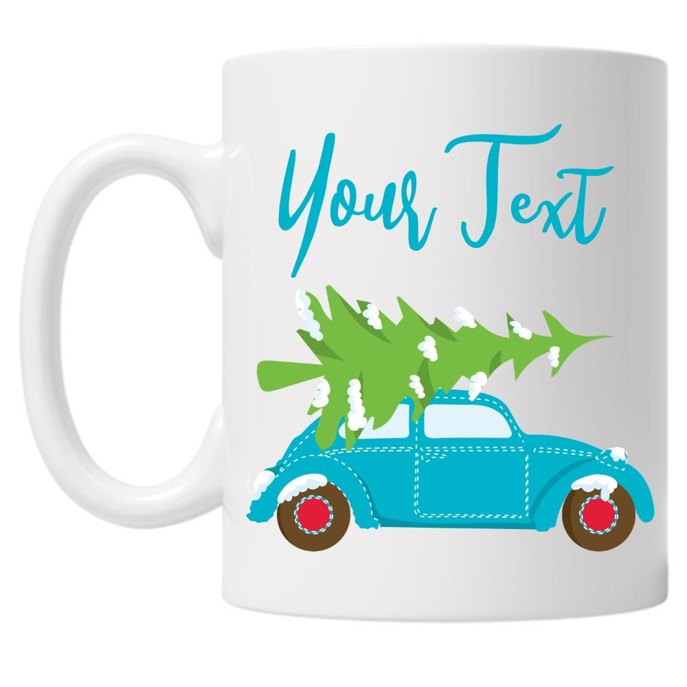 Personalised Christmas Beetle 10oz Mug