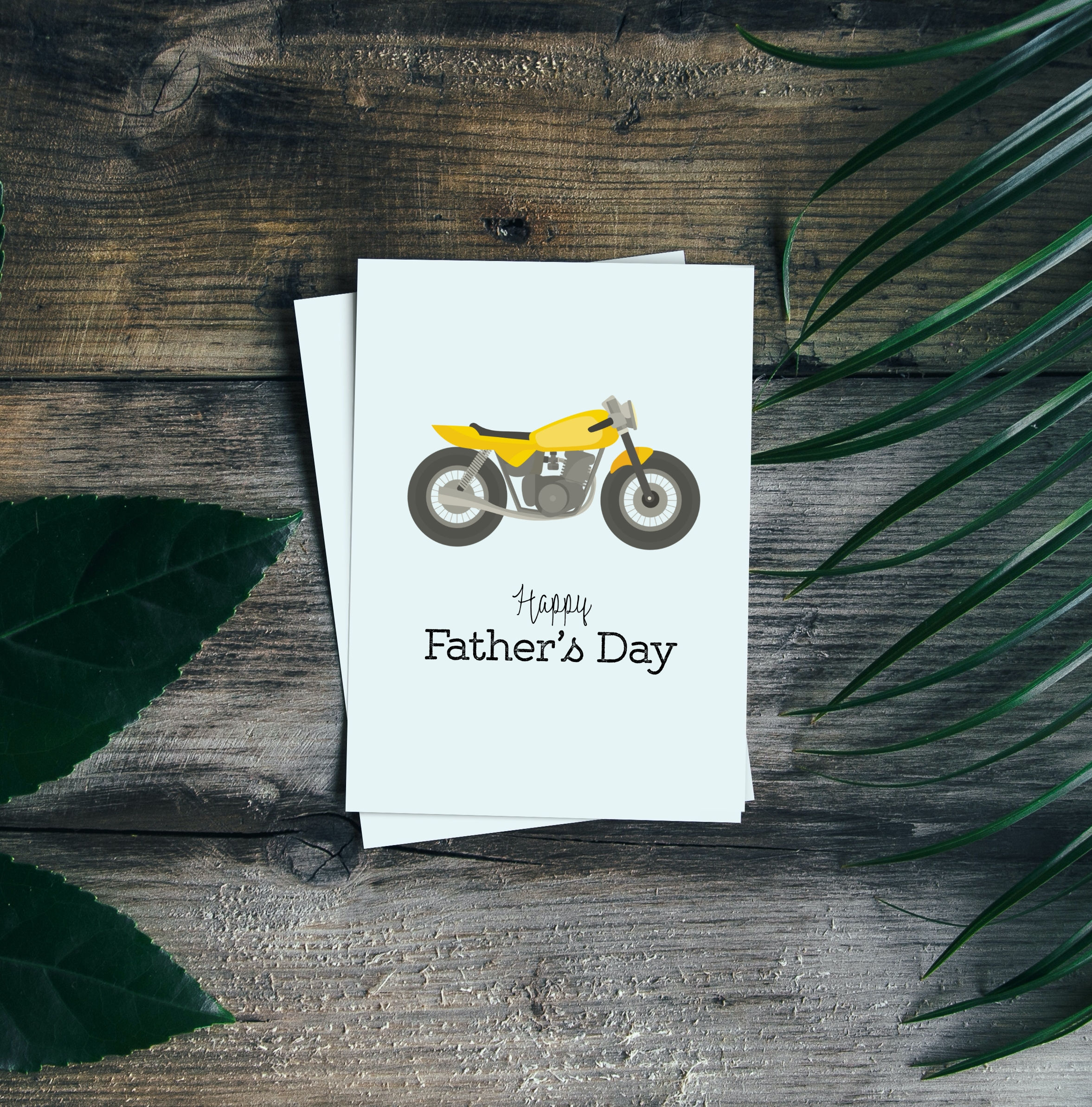 Father's Day Motorcycle A6 Greetings Card