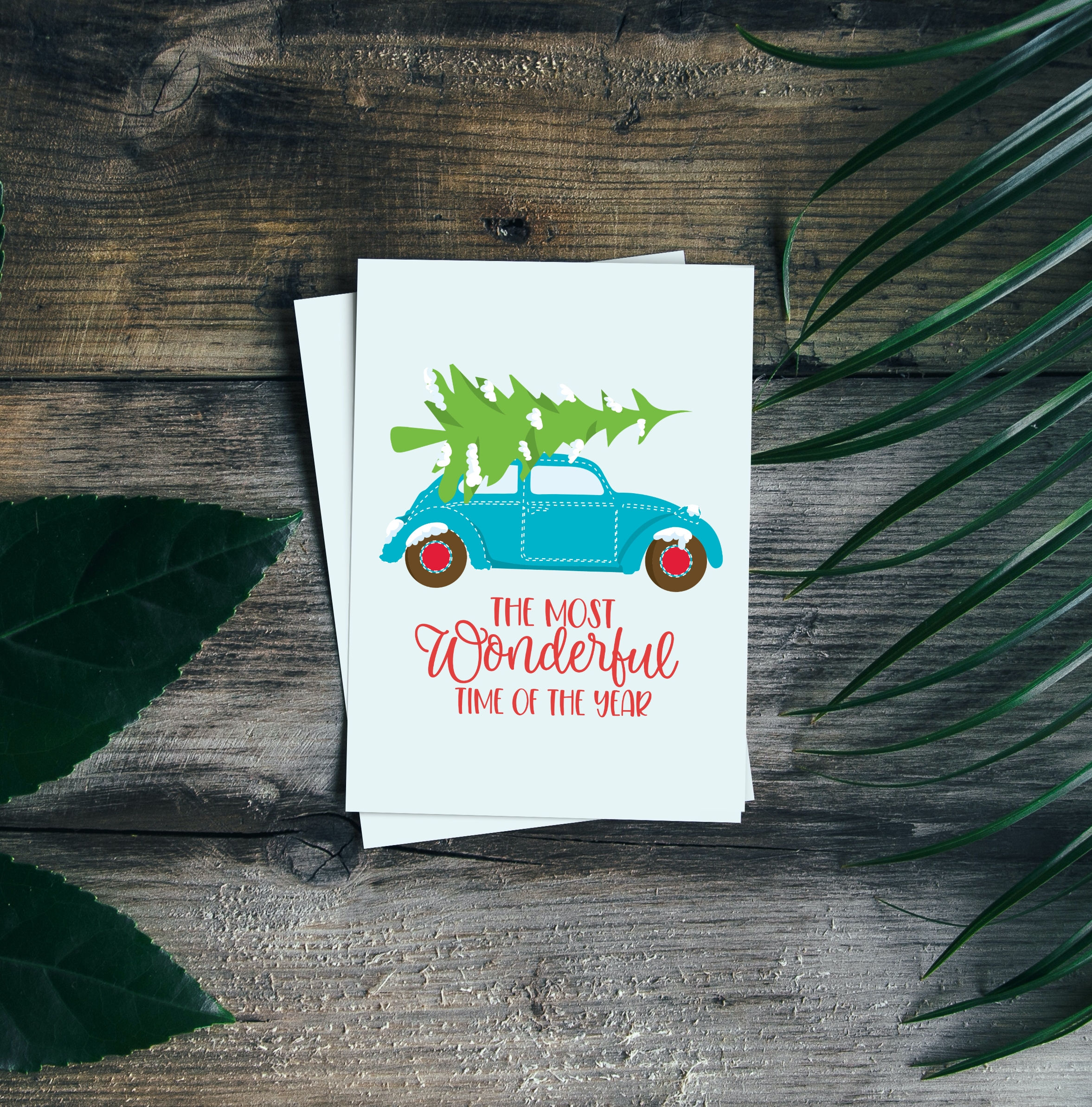 Beetle Christmas A6 Greetings Card