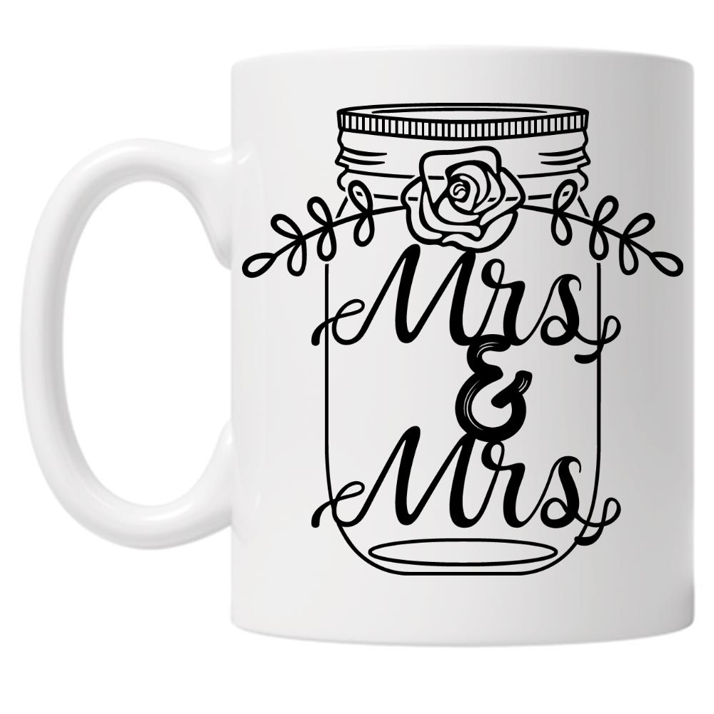 Mrs and Mrs Mason Jar 10oz Mug