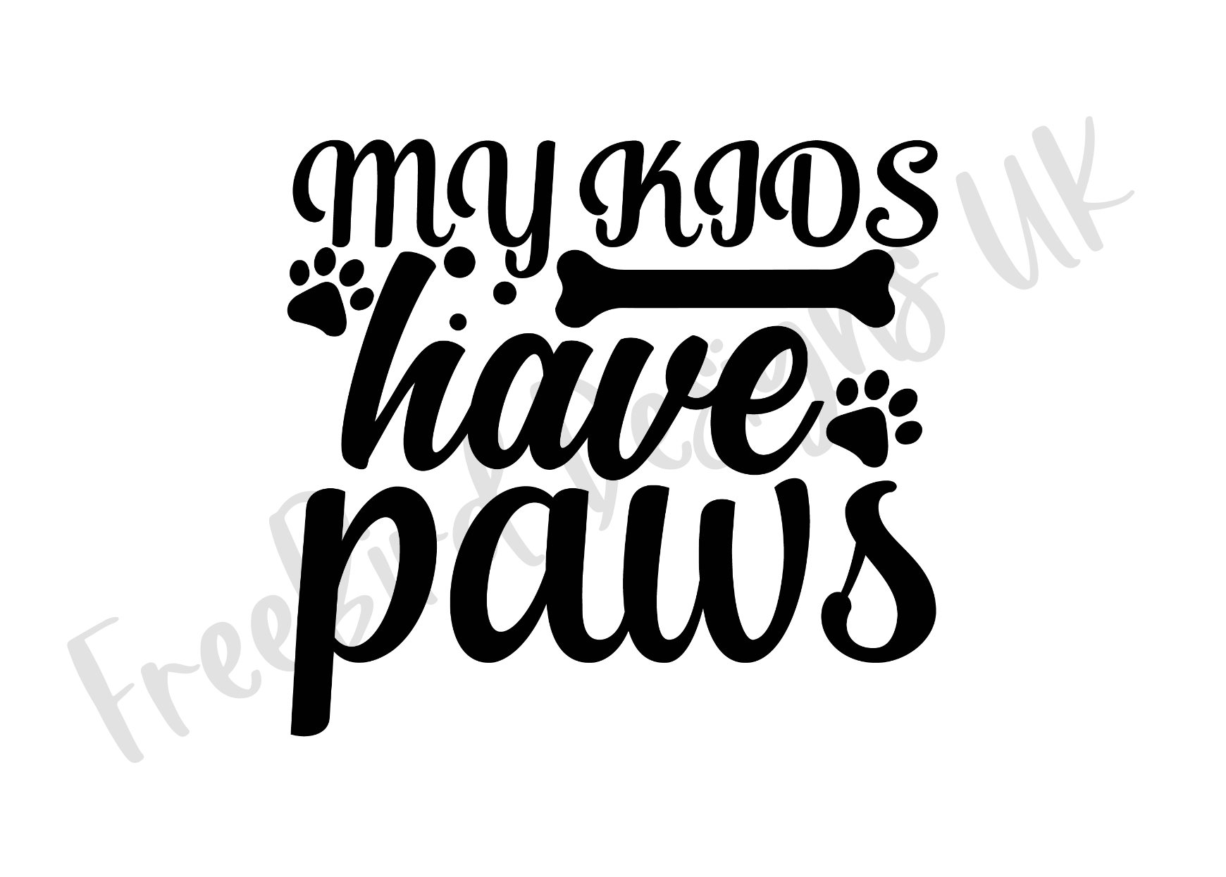 My Kids Have Paws Vinyl Decal Sticker