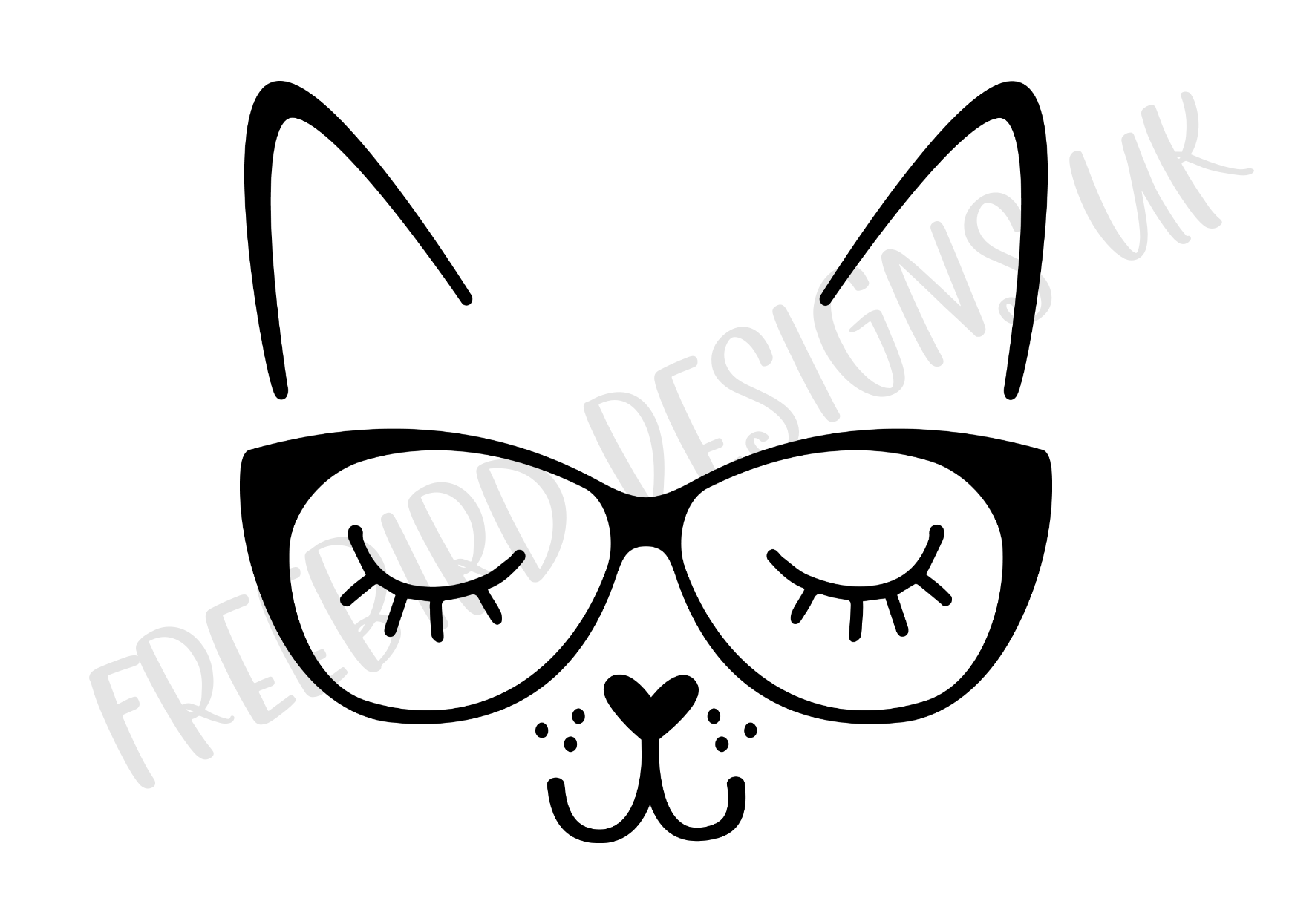 Cat Face Vinyl Decal Sticker