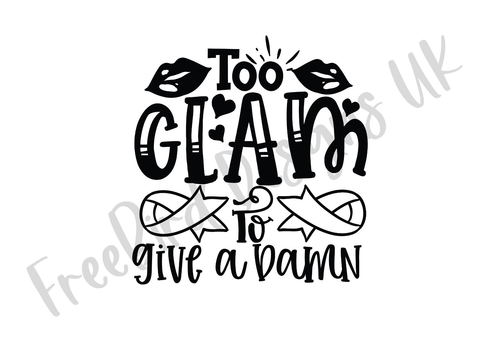 Too Glam Vinyl Decal Sticker