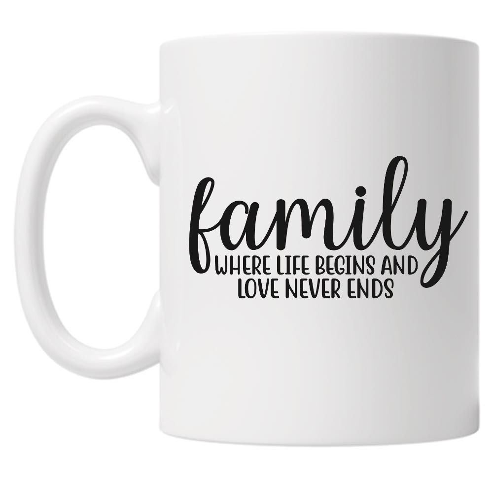 Family Where Life Begins 10oz Mug