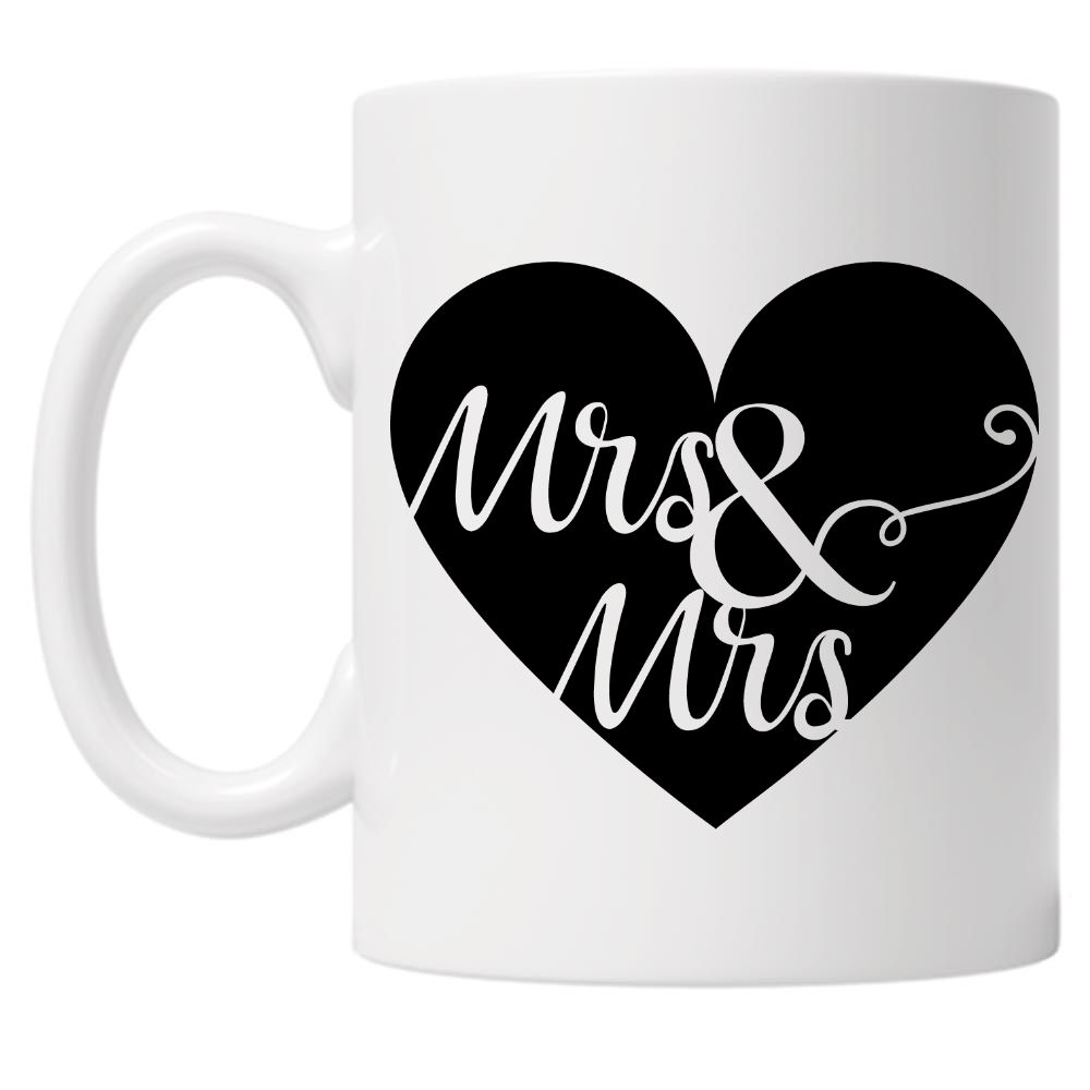 Mrs and Mrs Heart 10oz Mug
