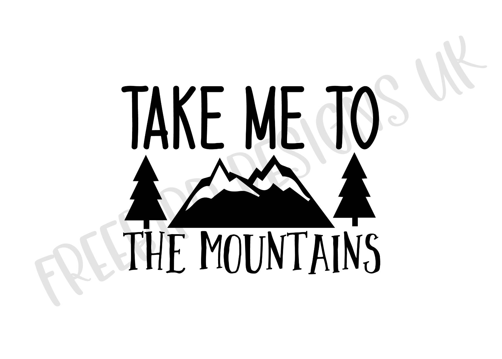 Take Me To The Mountains Vinyl Decal Sticker