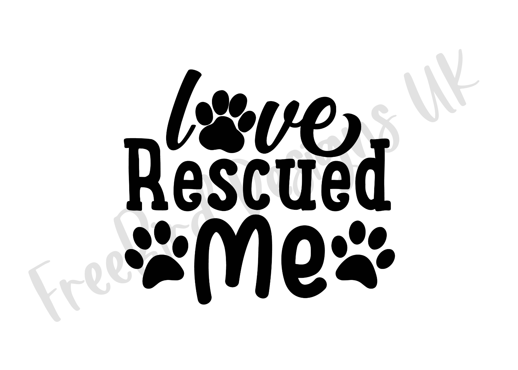 Love Rescued Me Vinyl Decal Sticker