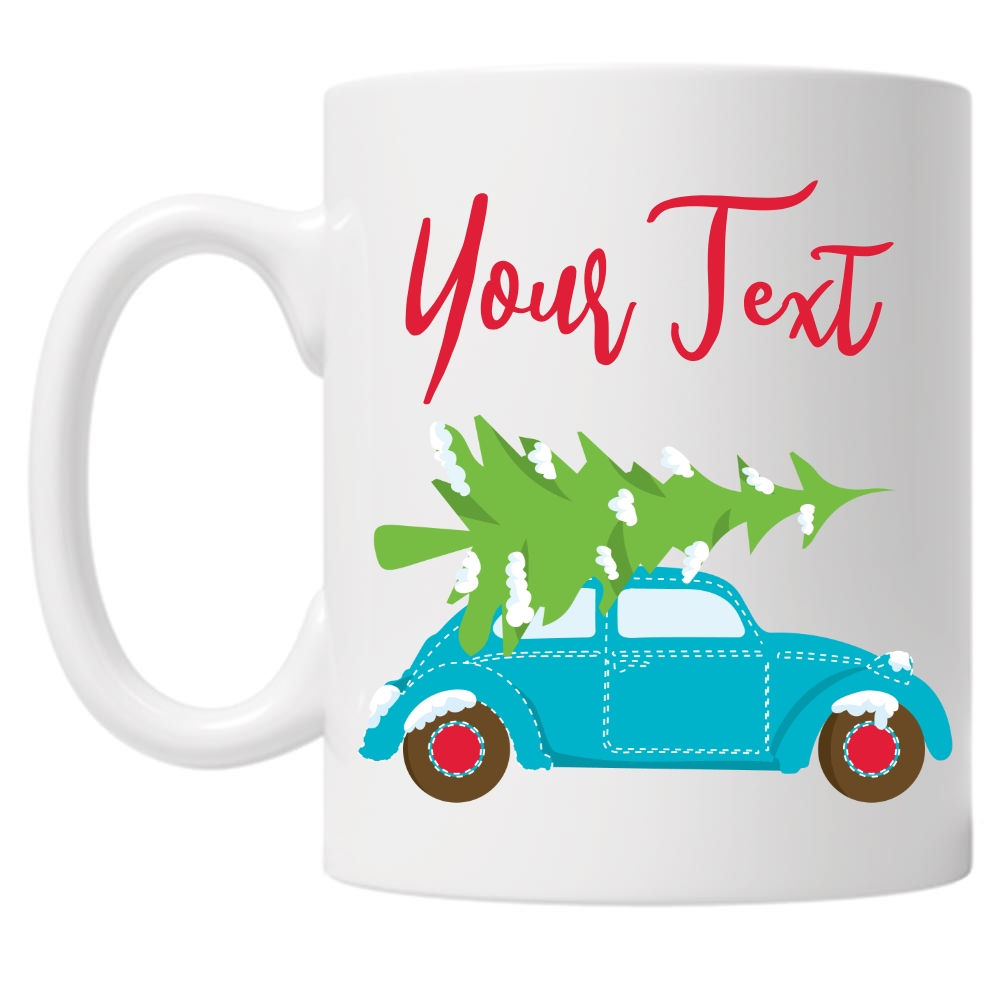 Personalised Christmas Beetle 10oz Mug
