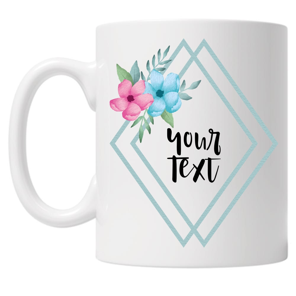 Personalised Floral Frames 10oz Mug