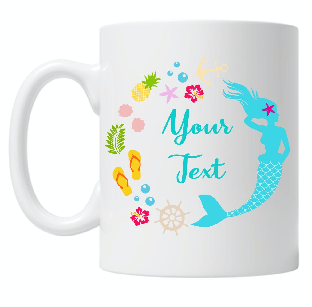 Personalised Mermaid Frame 10oz Mug