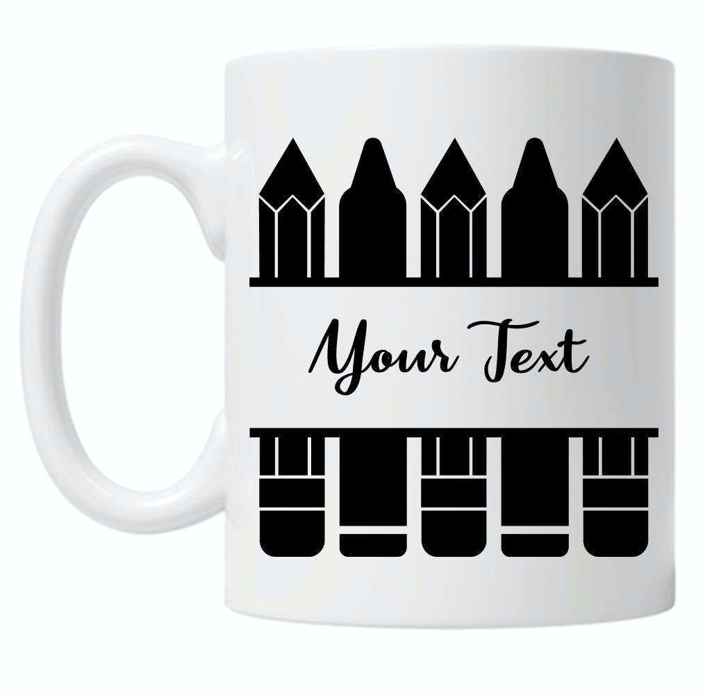 Personalised Teacher's Black Pens 10oz Mug