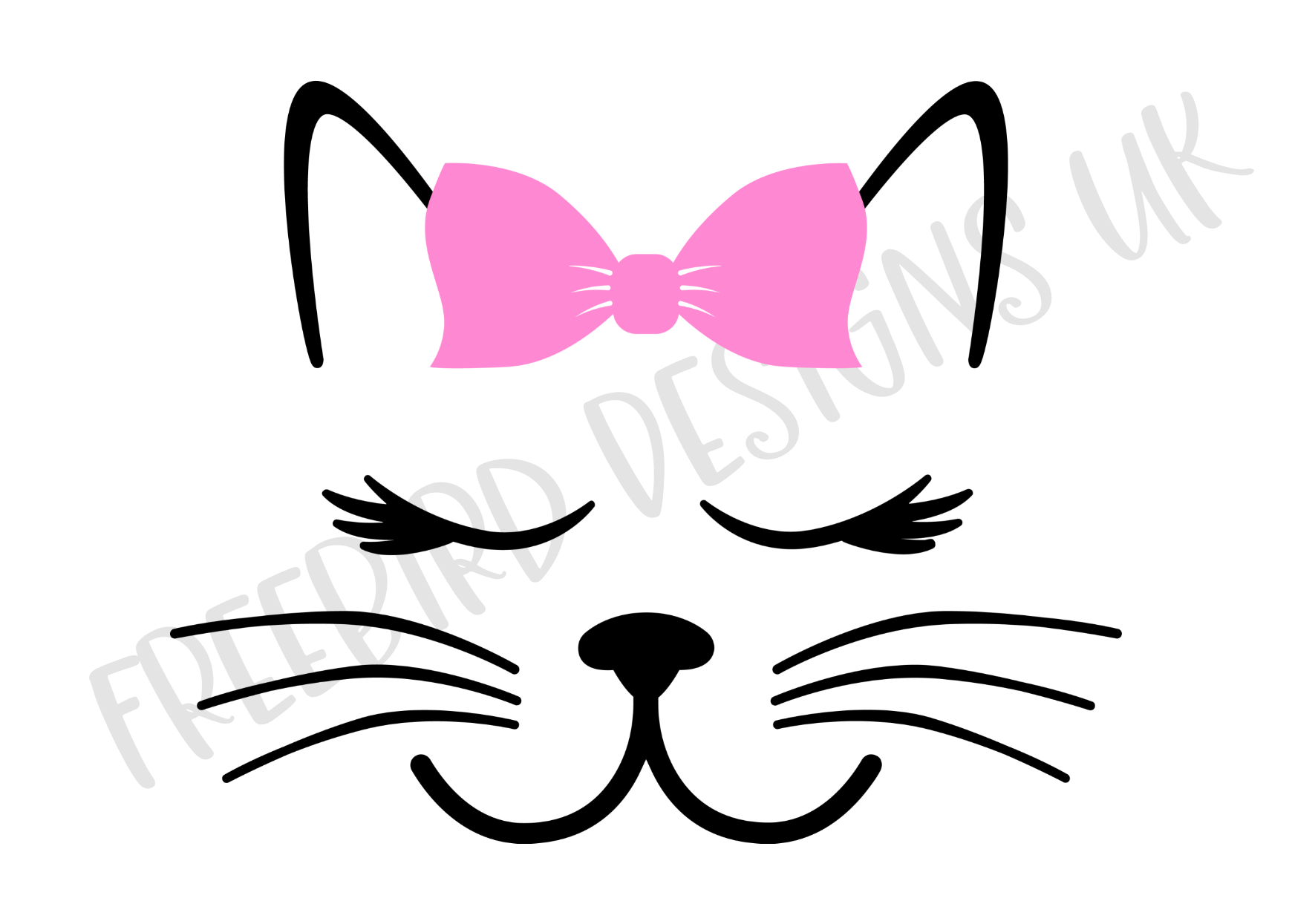 Cat Face Vinyl Decal Sticker