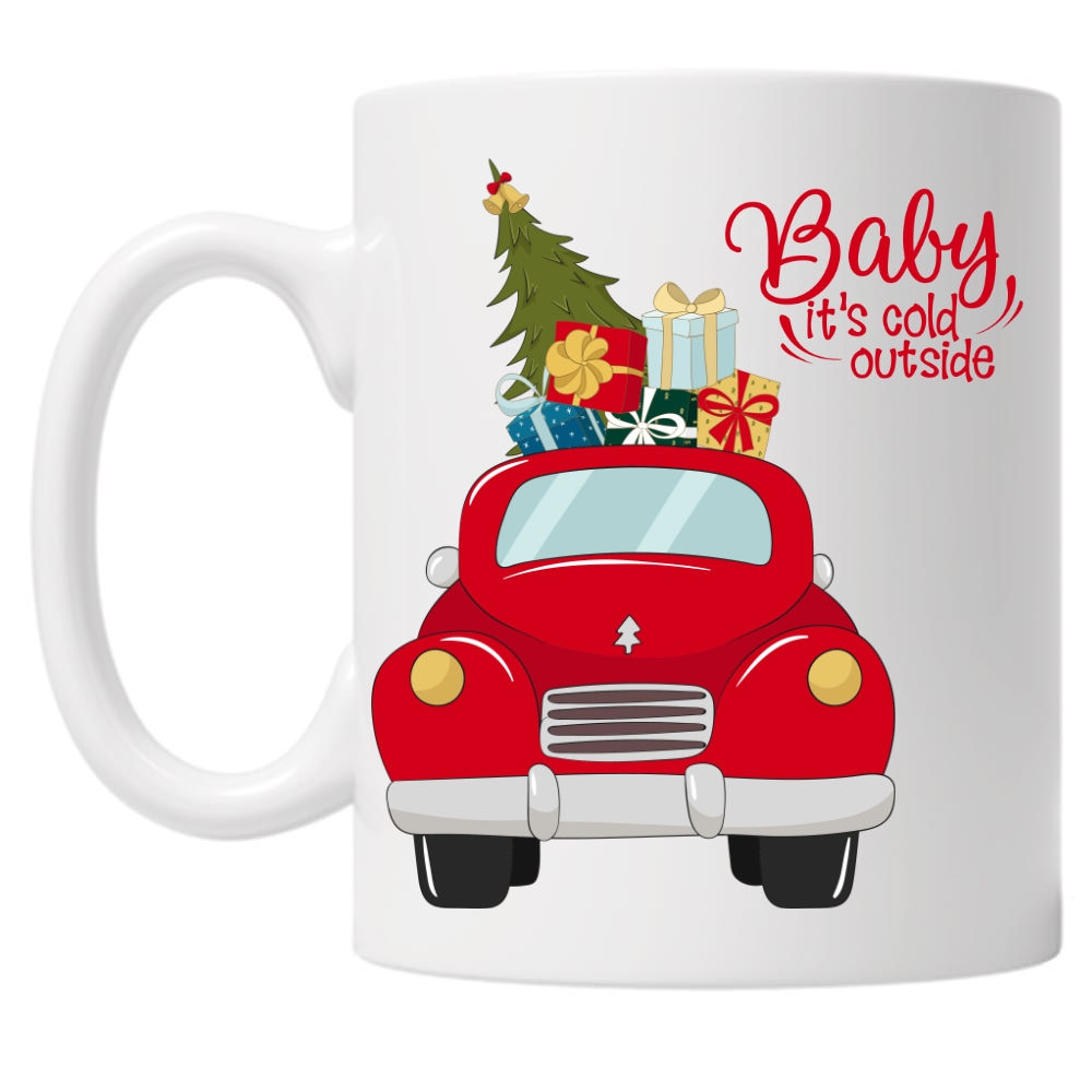 Baby It's Cold Outside Christmas Truck 10oz Mug