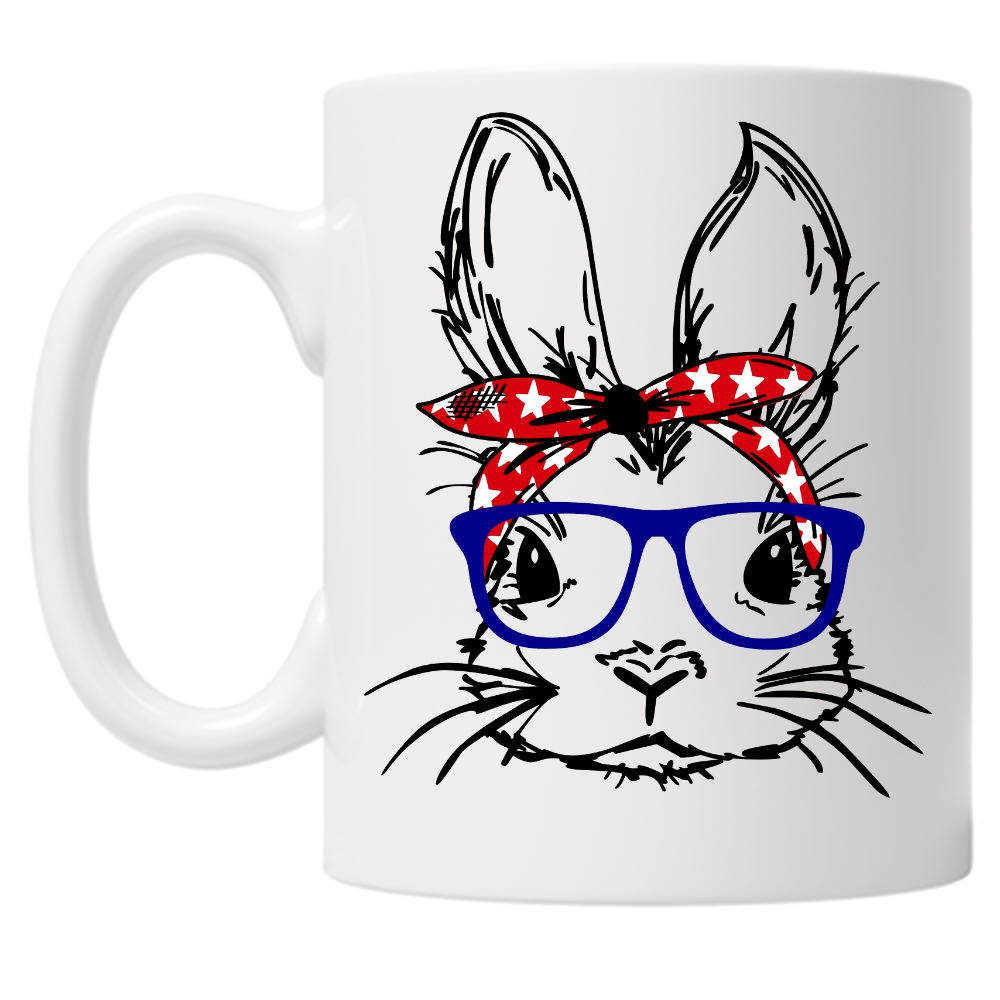 Hipster Bunny 10oz Mug