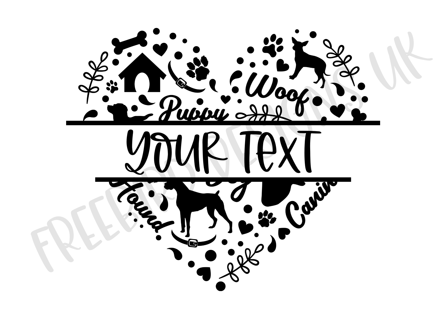 Personalised Dog Heart Vinyl Decal Sticker