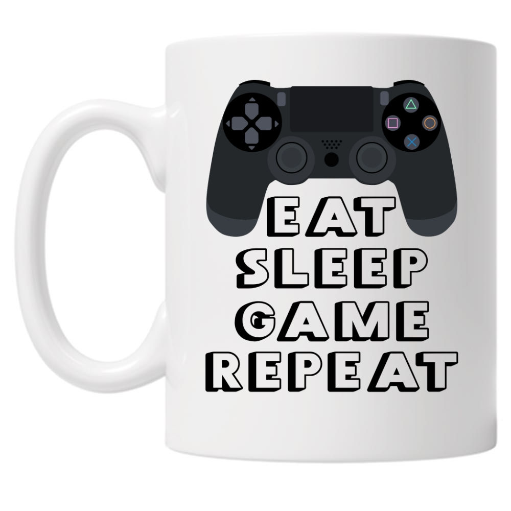 PS Controller Eat Sleep Game Repeat 10oz Mug