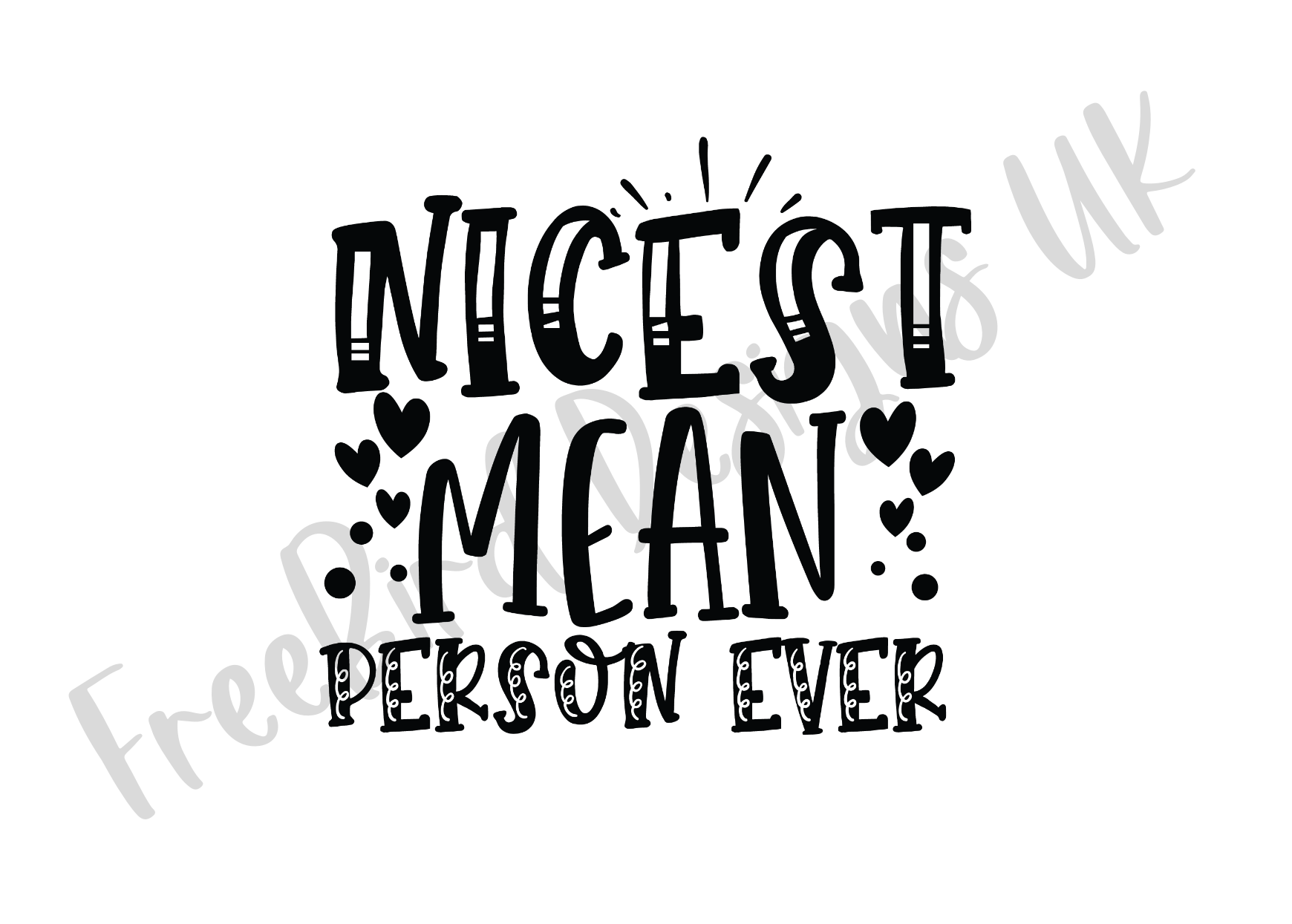 Nicest Mean Person Ever Vinyl Decal Sticker