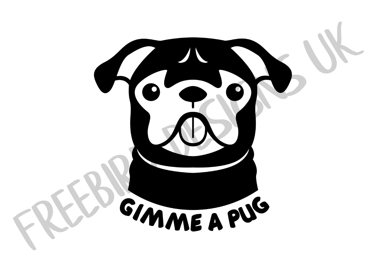 Gimme A Pug Vinyl Decal Sticker