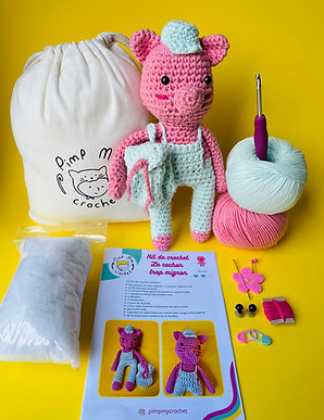 Kit de crochet amigurumi cochon
