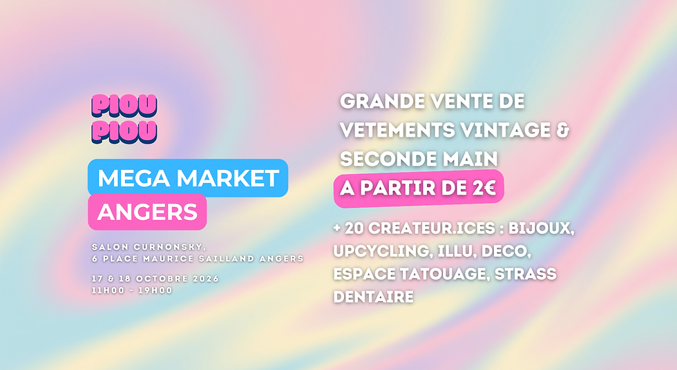 ANGERS : Mega fripe à partir de 2€, créateur.ices, tattoo...