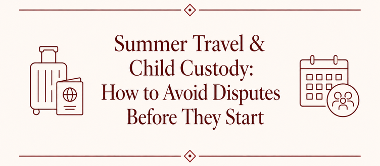 Summer Travel & Child Custody: How to Avoid Disputes Before They Happen