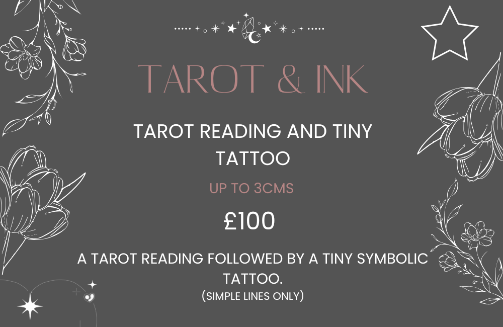 Taro card reading and micro tattoo