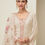 Thumbnail: Elegant Off-White Chinon Silk Floral Wedding Shalwar Kameez