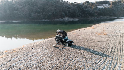 【peakpod】車両に設置している際の上空からの画像その３。