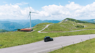 【peakpod】高い山脈地域でも運転中はそれほど風の影響はうけません。
