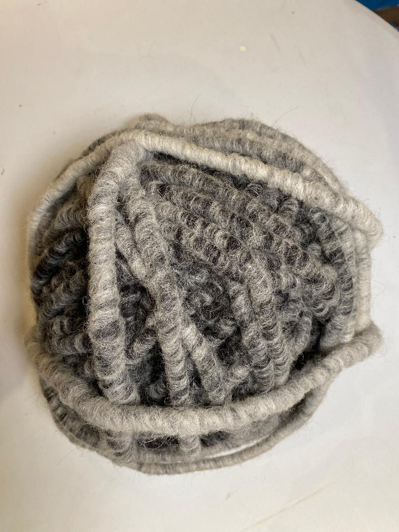 Alpaca Rug Yarn with Wool Overlay - Black/White