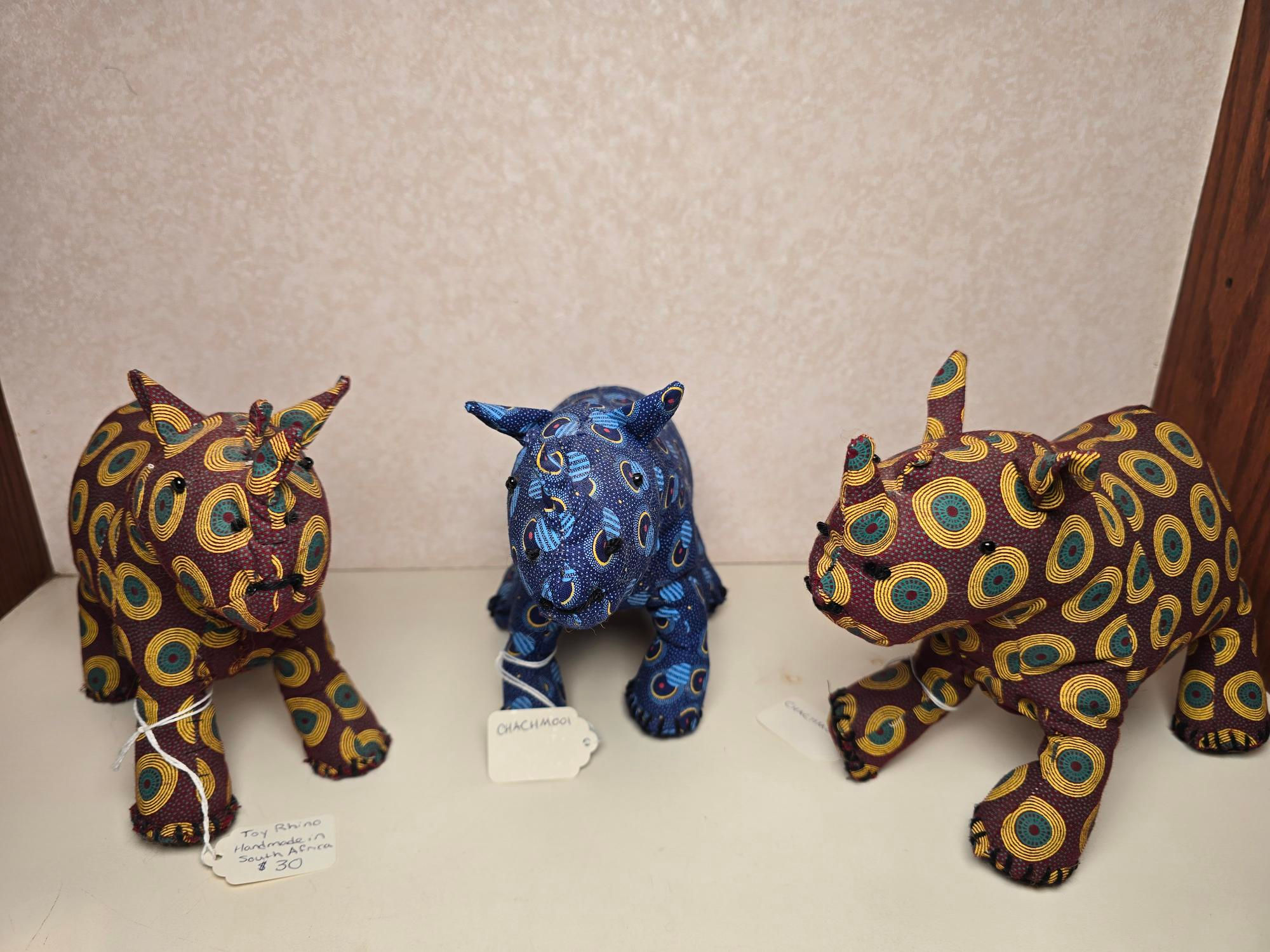Handmade South African Rhino toy