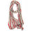 Thumbnail: Turkish Cotton Blend Fringed Hobo Scarf Navy Blue/White/Red