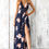 Thumbnail: Boho Deep V-Neck Sleeveless Maxi Dress