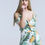 Thumbnail: White Midi Dress in Tropical Leaves