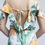 Thumbnail: White Midi Dress in Tropical Leaves