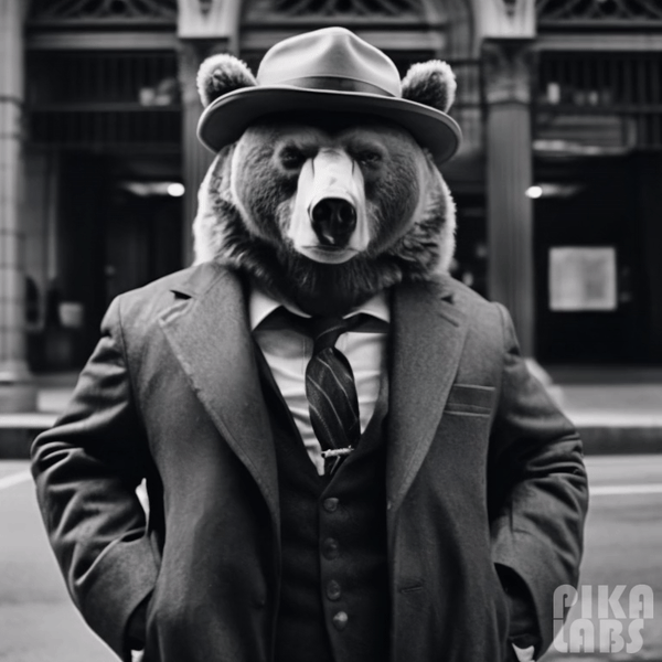 Bear in a suit 1920s