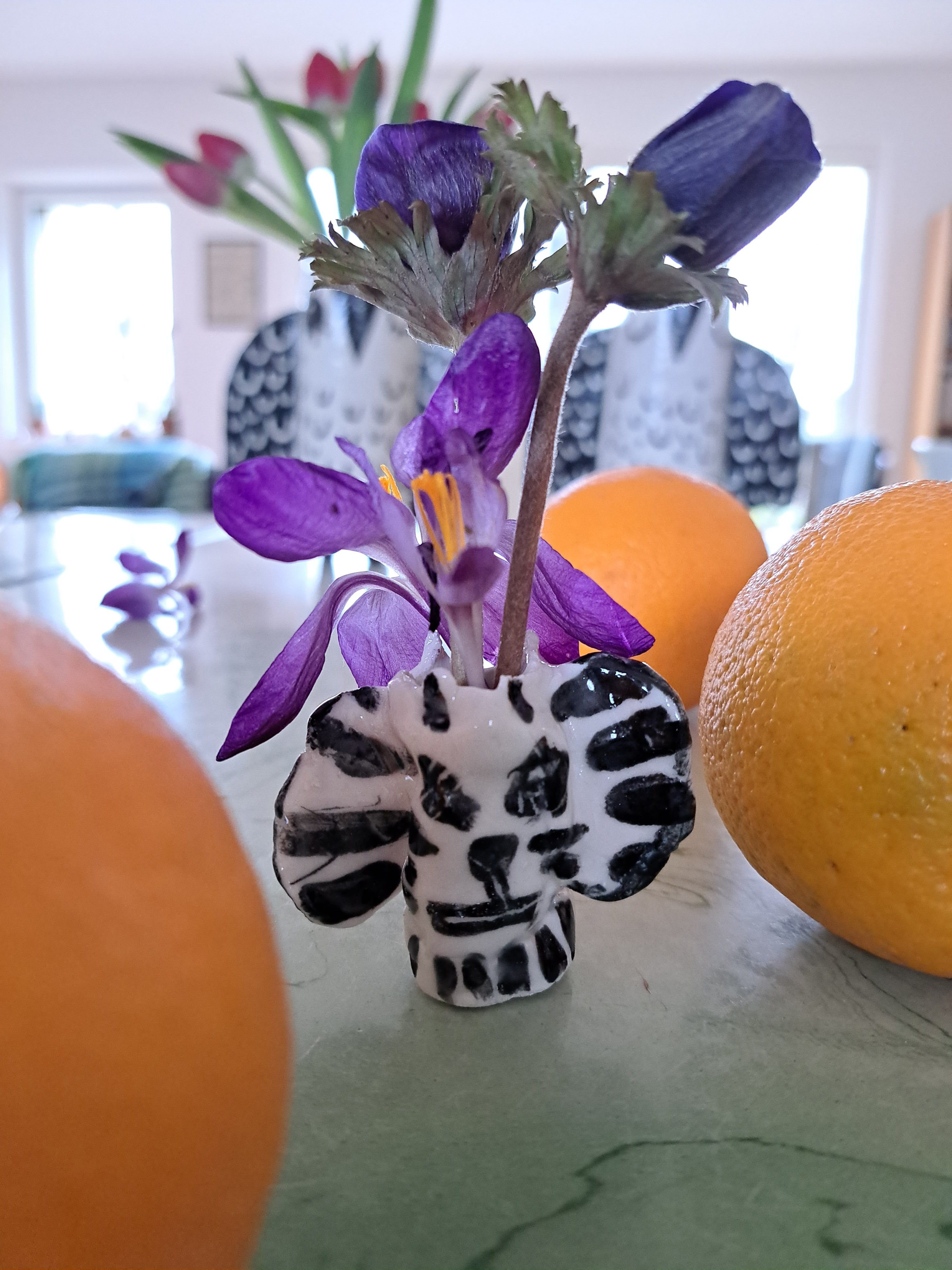 Tiny Porcelain Cat vase