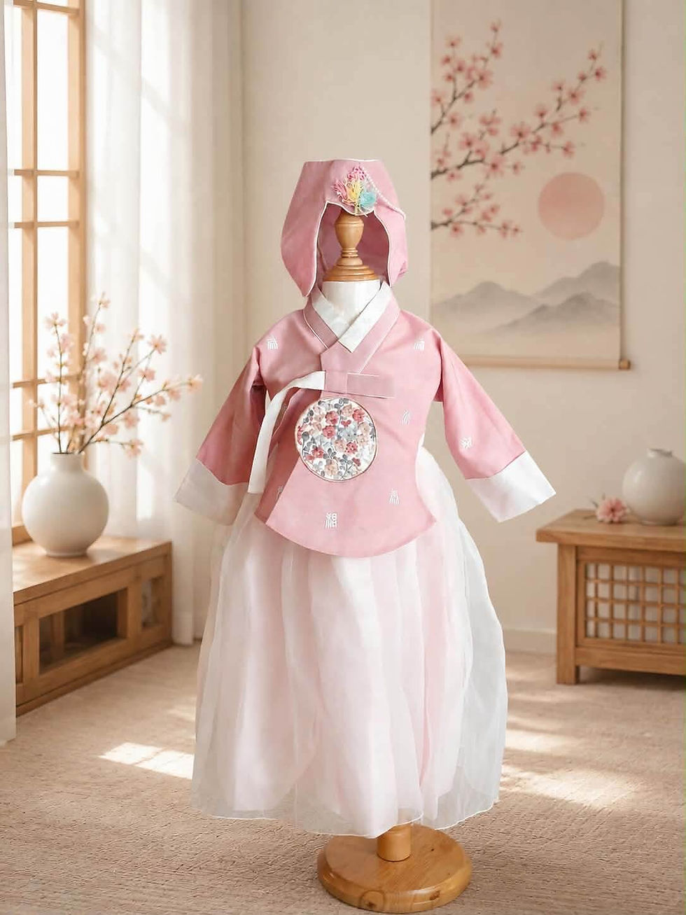 Thumbnail: Pink Sakura Hanbok 1-2 years old
