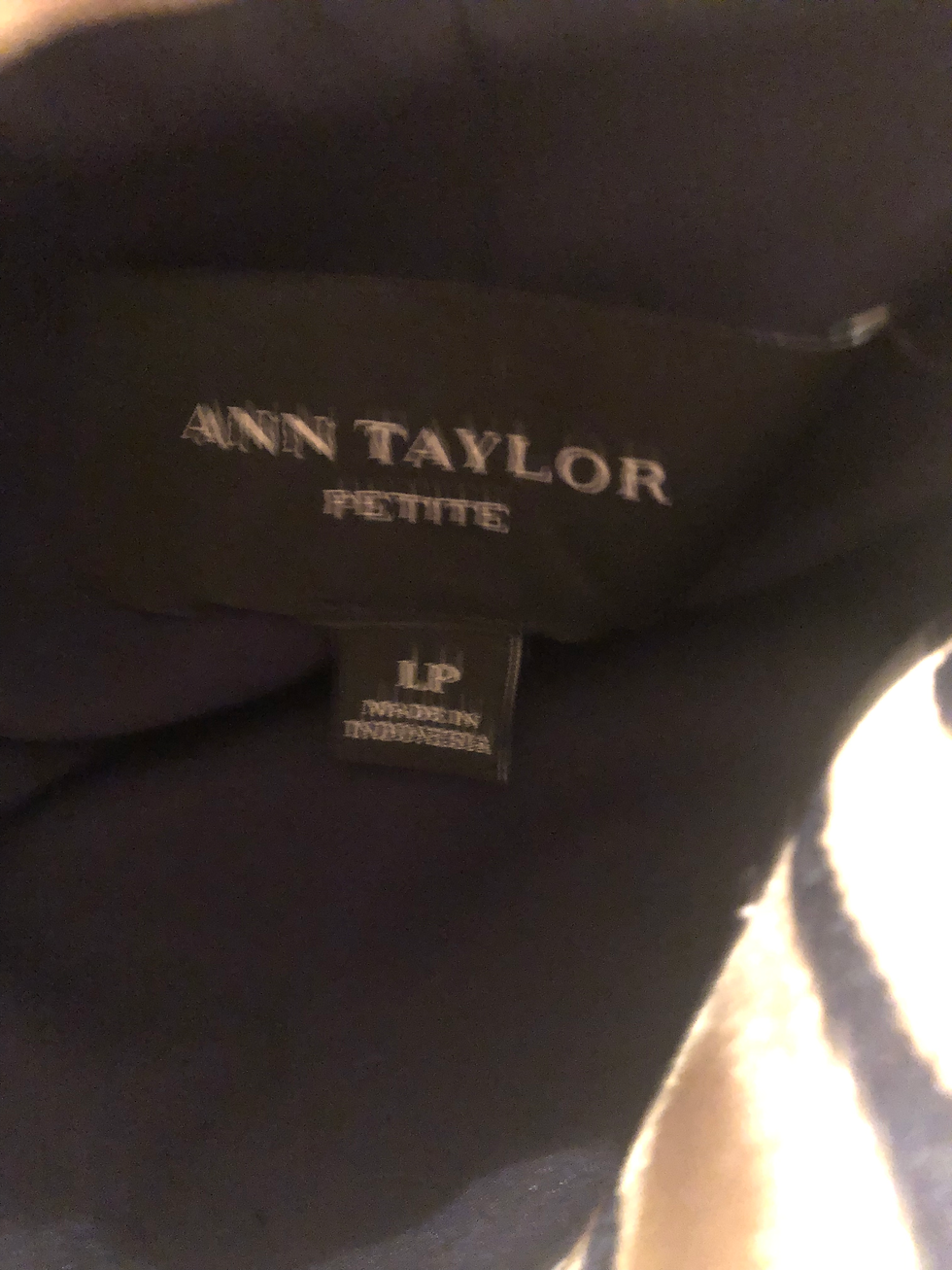 Thumbnail: Ann Taylor Silver with black animal stripes long blazer - 4P