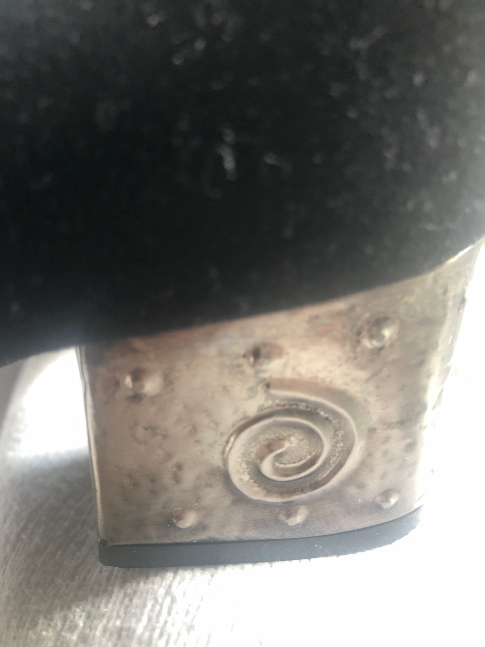 Thumbnail: Bruno Magli black low pumps with metal heals -Sz 8M