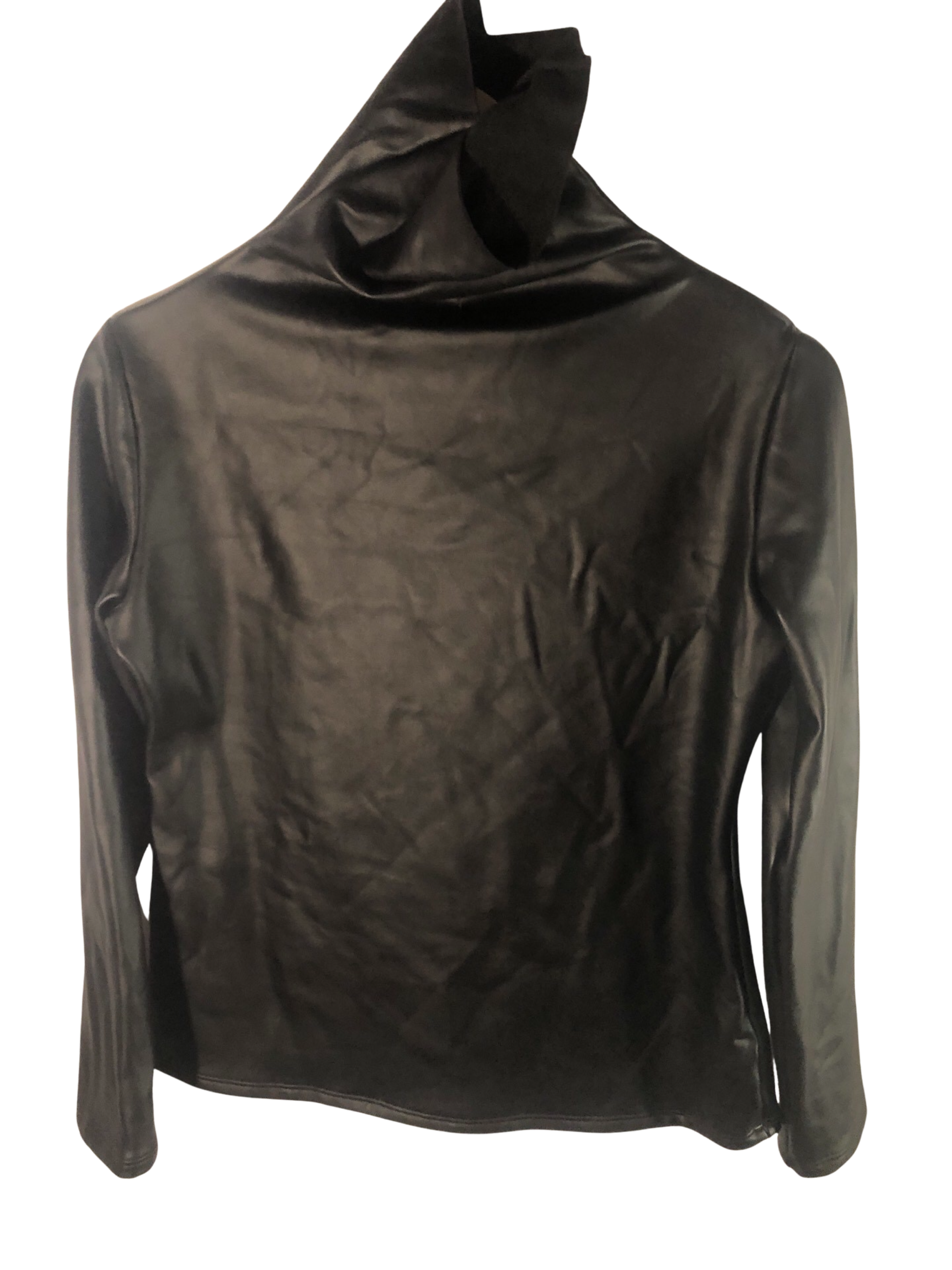Faux Leather T-neck (L)