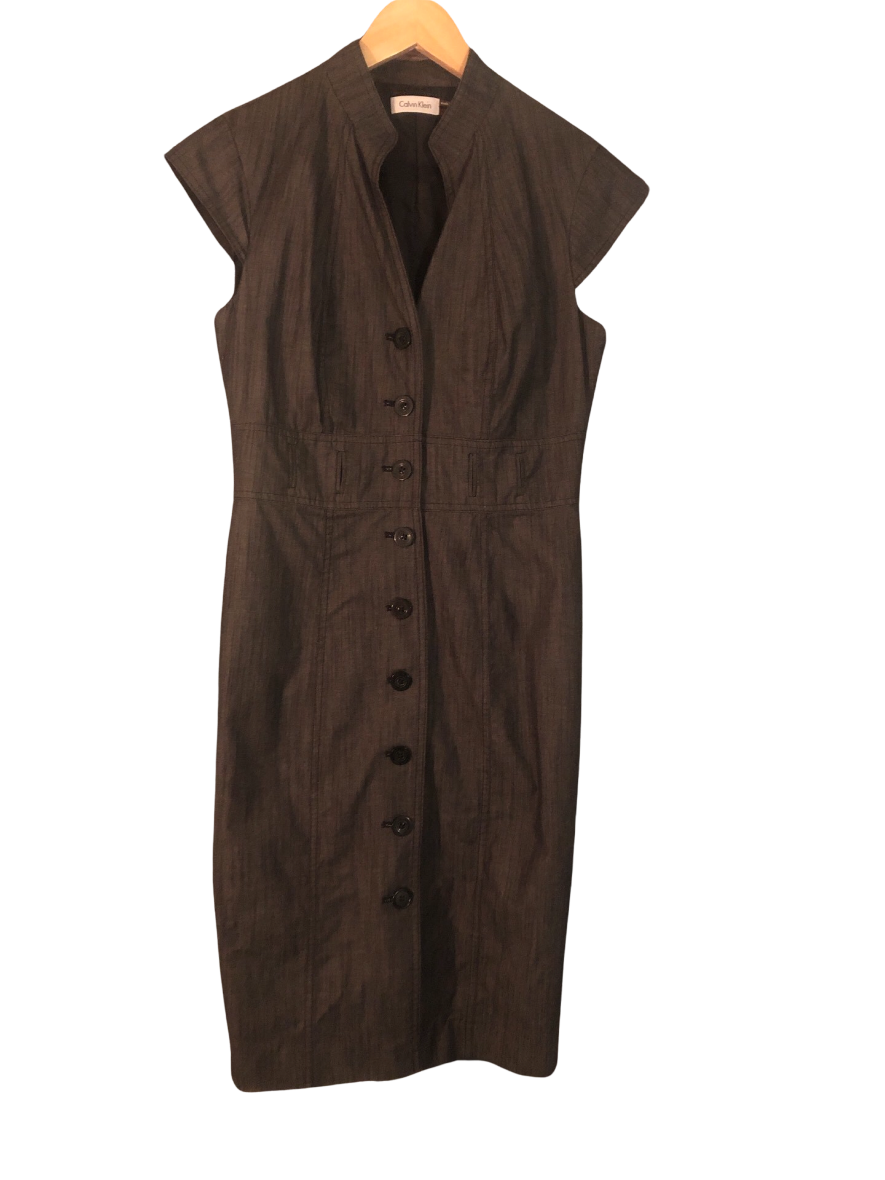 Calvin Klein fitted shirt dress Sz 6