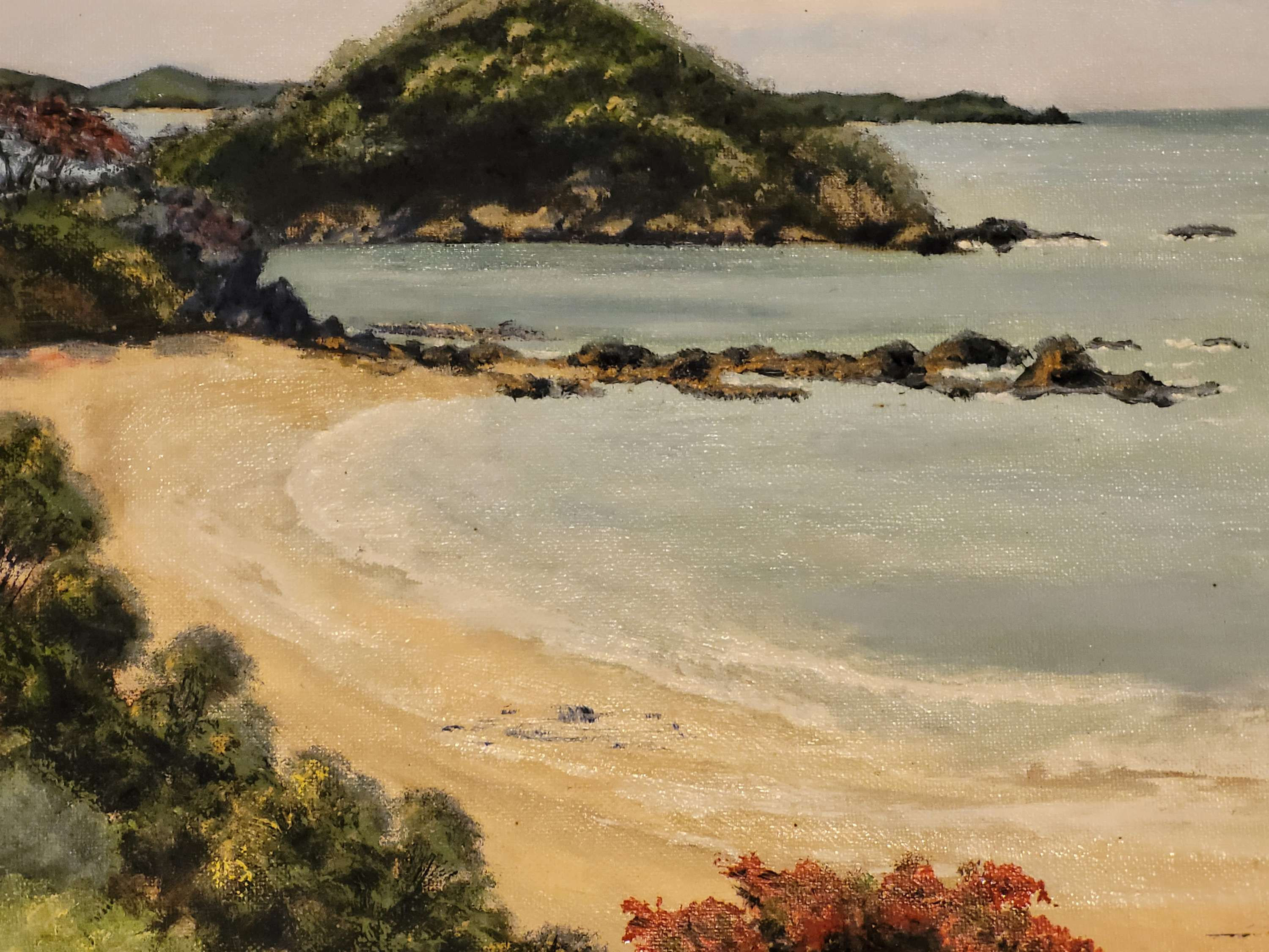 A pair of original oils by NZ artist M White 