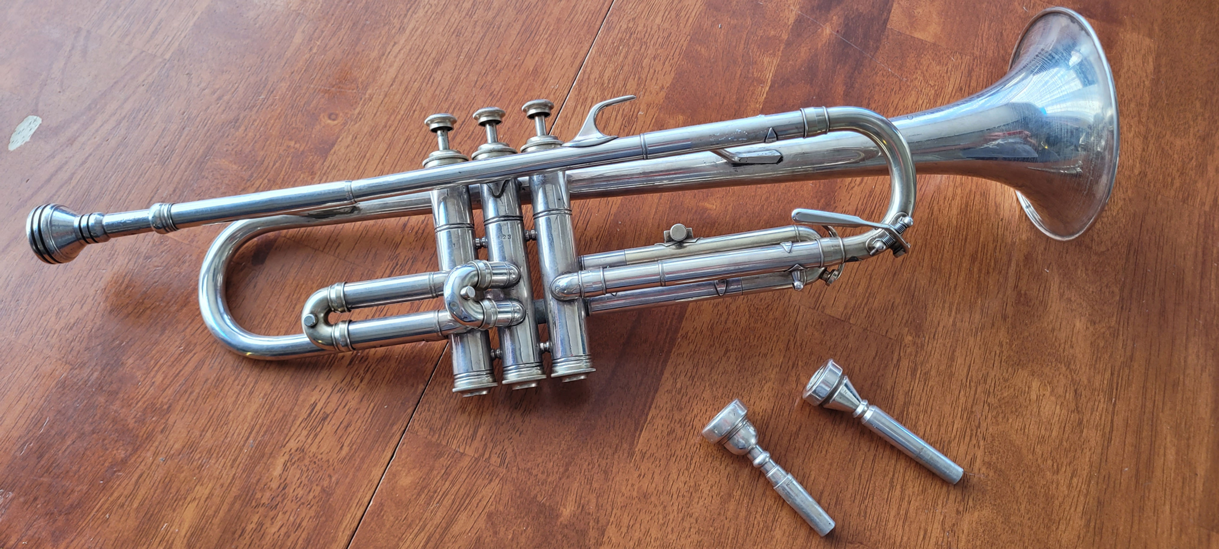 Vintage Lark Foreign trumpet in hard case 