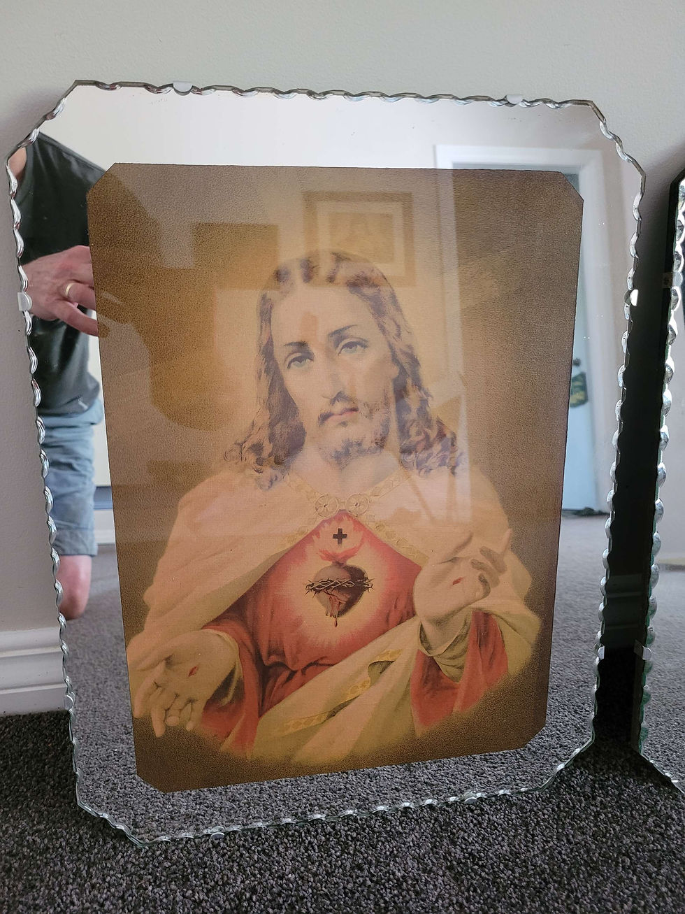 Thumbnail: Two lovely Jesus and Mary picture mirrors 