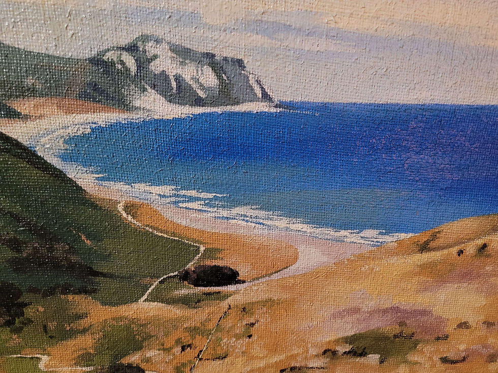 Thumbnail: SOLD ! Beautiful large original oil signed of Cape Turnagain 