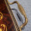 Thumbnail: Brass handled Italian inlaid tray 