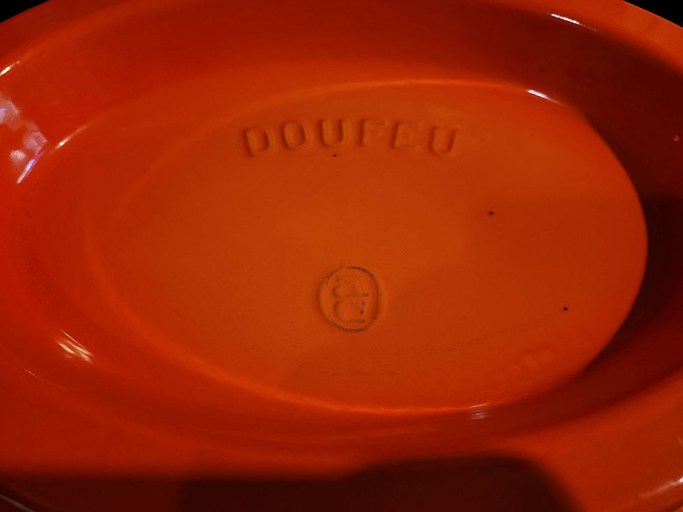 Thumbnail: Lovely cast iron Doufeu #20 Le Crueset casserole 
